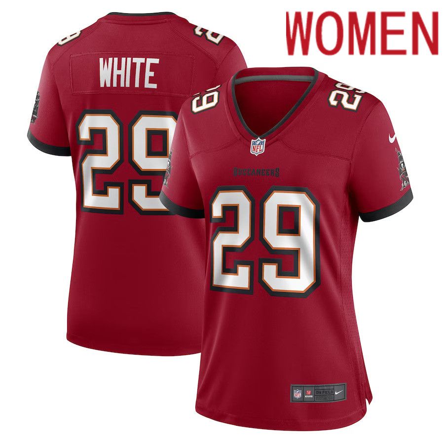 Women Tampa Bay Buccaneers #29 Rachaad White Nike Red Game Player NFL Jersey->women nfl jersey->Women Jersey